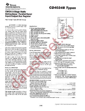 CD4034BPWRE4 datasheet  